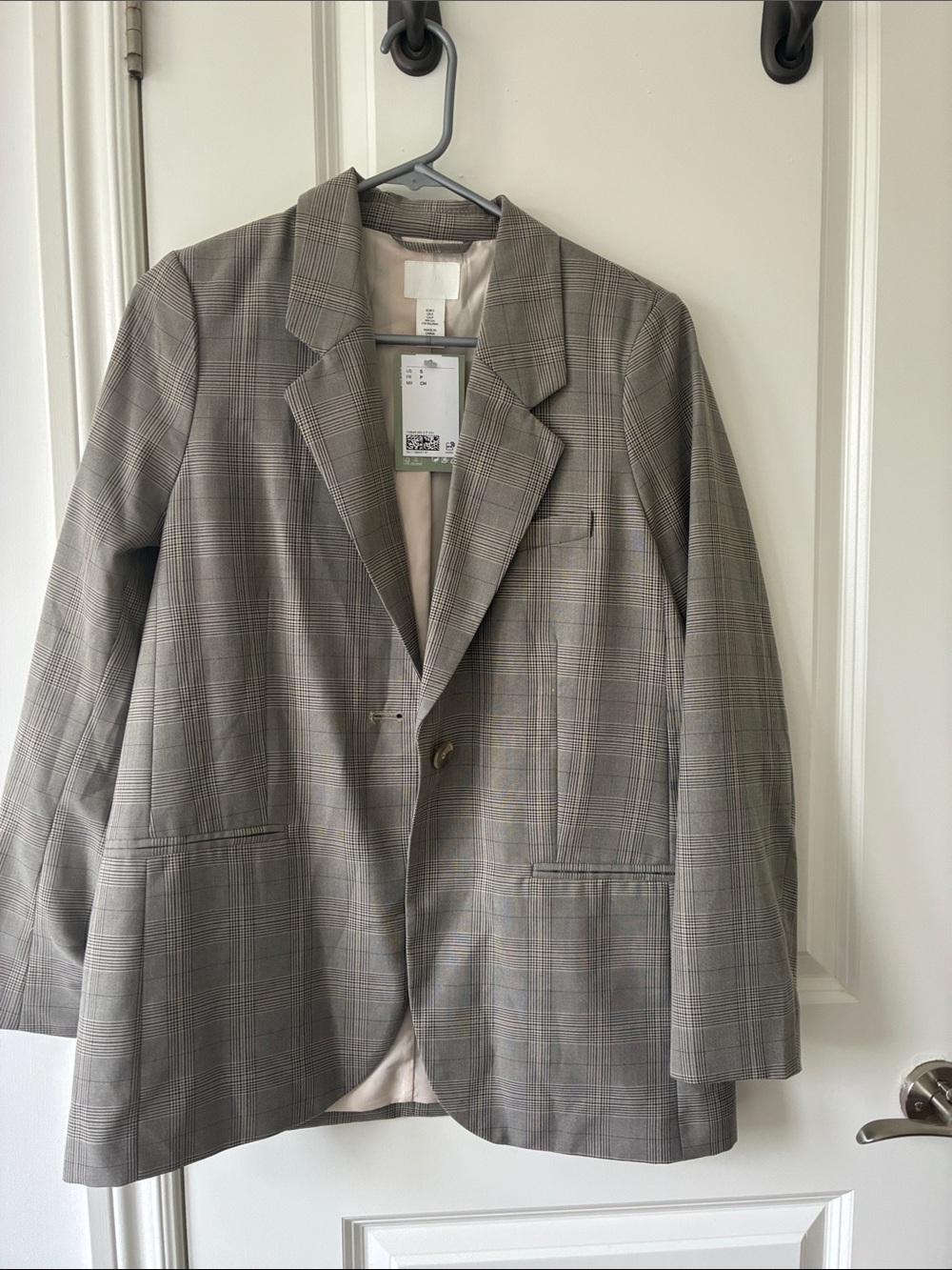 H&M oversized Plaiid blazer